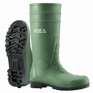HISEA Steel Toe Rain Boots Men's Size 7 Waterproof Rubber Work Fishing Hunting